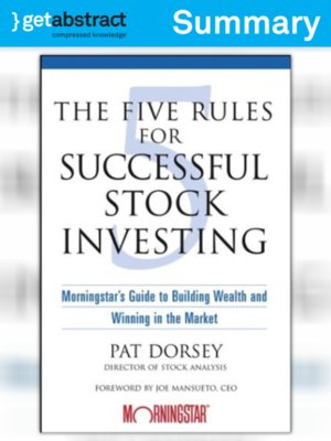 cover image of The Five Rules for Successful Stock Investing (Summary)